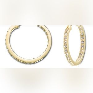 Swarovski Somerset Hoop Pierced Earrings - gold plated